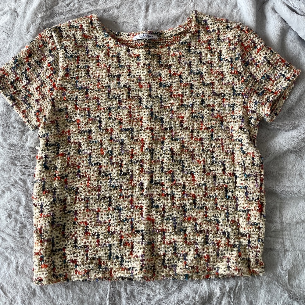 Zara Woven Rainbow Top